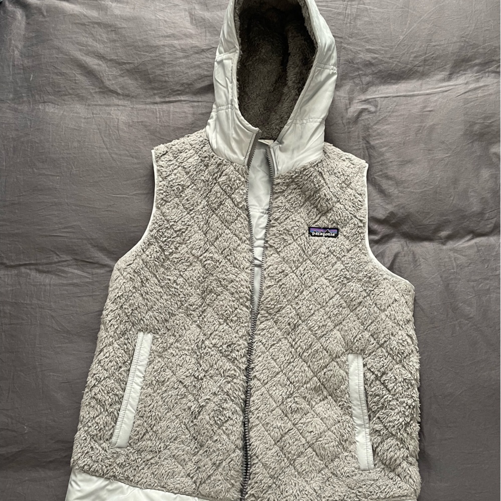 Patagonia gray reversible vest size womens medium